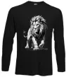 Лонгслив Лев ескіз Черный фото