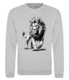 Свитшот Лев ескіз Серый меланж фото