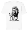 Футболка Оверсайз Лев ескіз Белый фото
