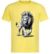 Мужская футболка Лев ескіз Лимонный фото