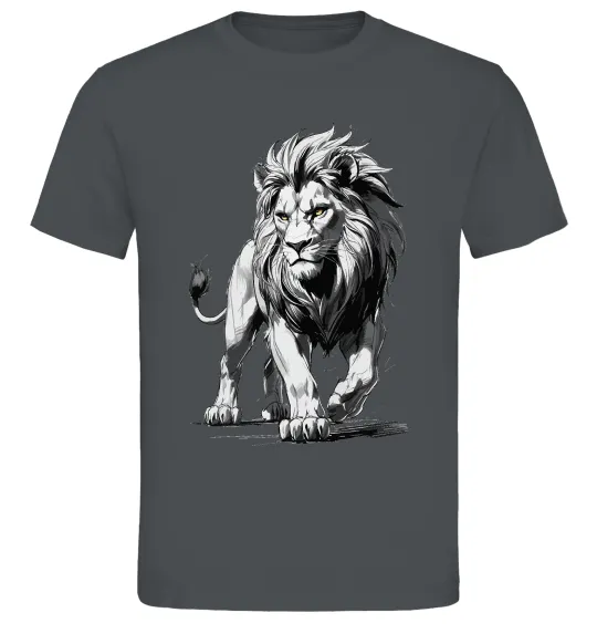Мужская футболка Лев ескіз Графит фото