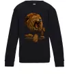 Детский Свитшот Lion roar Черный фото