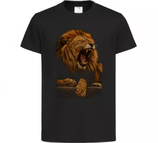 Детская футболка Lion roar Черный фото