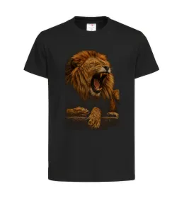 Детская футболка Lion roar Черный фото