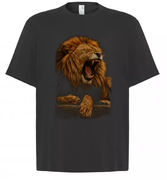 Футболка Оверсайз Lion roar Черный фото