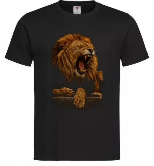 Мужская футболка Lion roar Черный фото
