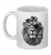 Чашка керамическая Лев в пов'язці Белый фото