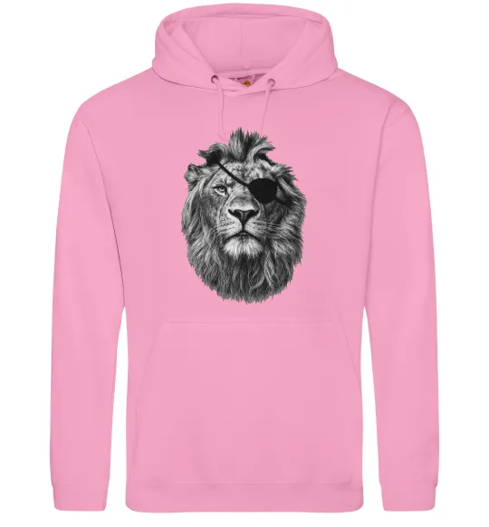 Мужская толстовка (худи) Лев в пов'язці Розовый фото