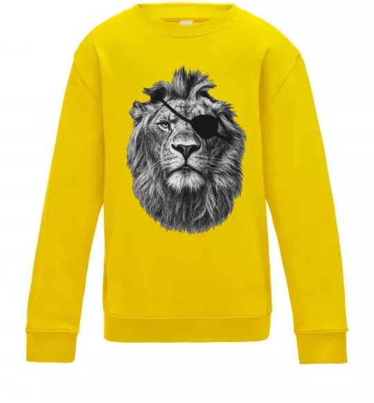 Детский Свитшот Лев в пов'язці Солнечно желтый фото