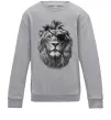 Детский Свитшот Лев в пов'язці Серый меланж фото