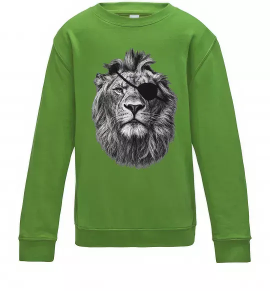 Детский Свитшот Лев в пов'язці Лаймовый фото