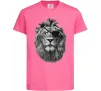 Детская футболка Лев в пов'язці Ярко-розовый фото