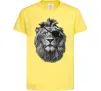 Детская футболка Лев в пов'язці Лимонный фото