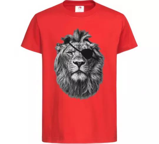 Детская футболка Лев в пов'язці Красный фото