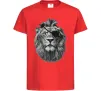 Детская футболка Лев в пов'язці Красный фото