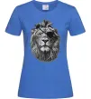 Жіноча футболка Лев в пов'язці Яскраво-синій фото