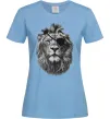 Жіноча футболка Лев в пов'язці Блакитний фото