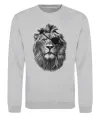Свитшот Лев в пов'язці Серый меланж фото