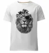 Мужская премиум футболка Лев в пов'язці Белый фото