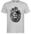 Чоловіча футболка Лев в пов'язці Сірий фото