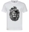 Чоловіча футболка Лев в пов'язці Білий фото