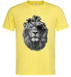 Чоловіча футболка Лев в пов'язці Лимонний фото