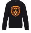 Дитячий світшот Крутий лев Чорний фото