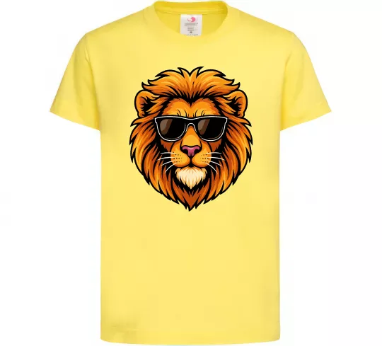 Детская футболка Крутий лев Лимонный фото