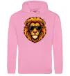 Мужская толстовка (худи) Крутий лев Розовый фото
