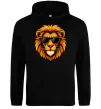 Мужская толстовка (худи) Крутий лев Черный фото