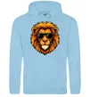 Мужская толстовка (худи) Крутий лев Голубой фото