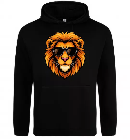 Жіноча толстовка (худі) Крутий лев Чорний фото