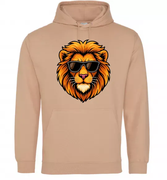 Жіноча толстовка (худі) Крутий лев Пісочний фото