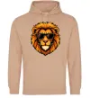 Жіноча толстовка (худі) Крутий лев Пісочний фото