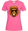 Жіноча футболка Крутий лев Яскраво-рожевий Жіноча футболка Крутий лев Яскраво-рожевий фото
