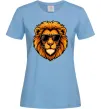 Жіноча футболка Крутий лев Блакитний Жіноча футболка Крутий лев Блакитний фото