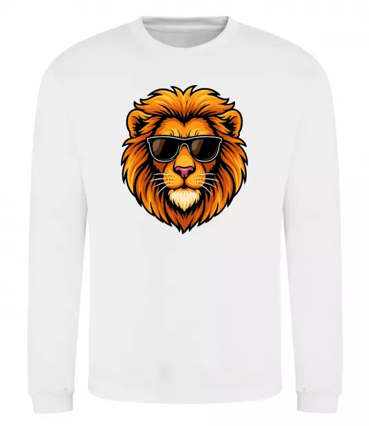 Свитшот Крутий лев Белый фото