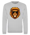 Свитшот Крутий лев Серый меланж фото