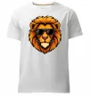 Мужская премиум футболка Крутий лев Белый фото