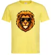Мужская футболка Крутий лев Лимонный фото