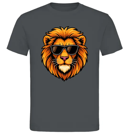 Мужская футболка Крутий лев Графит фото