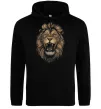Чоловіча толстовка (худі) Голова лева Чорний фото