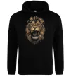 Женская толстовка (худи) Голова лева Черный фото