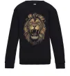 Дитячий світшот Голова лева Чорний Дитячий світшот Голова лева Чорний фото