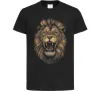 Дитяча футболка Голова лева Чорний фото