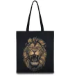 Еко-сумка Голова лева Чорний фото