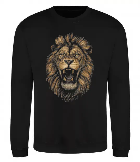Свитшот Голова лева Черный фото