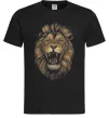 Мужская футболка Голова лева Черный фото