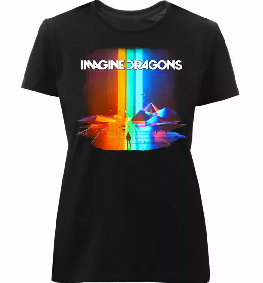 Жіноча преміум футболка Imagine Dragons Чорний фото