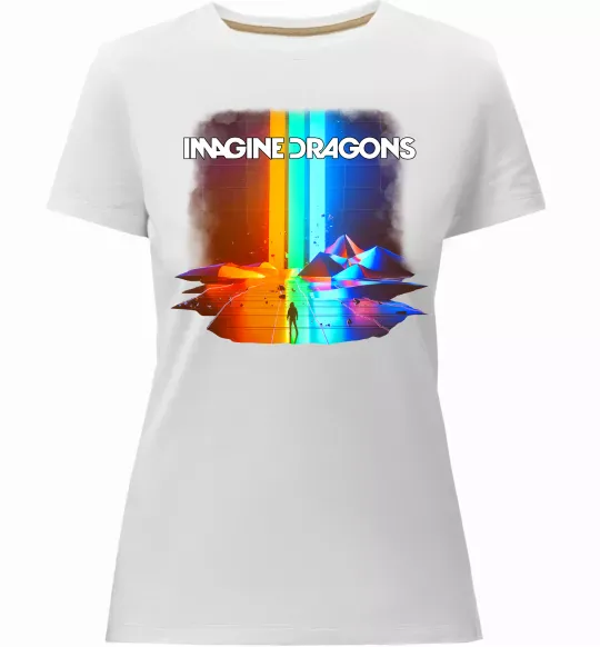 Жіноча преміум футболка Imagine Dragons Білий фото